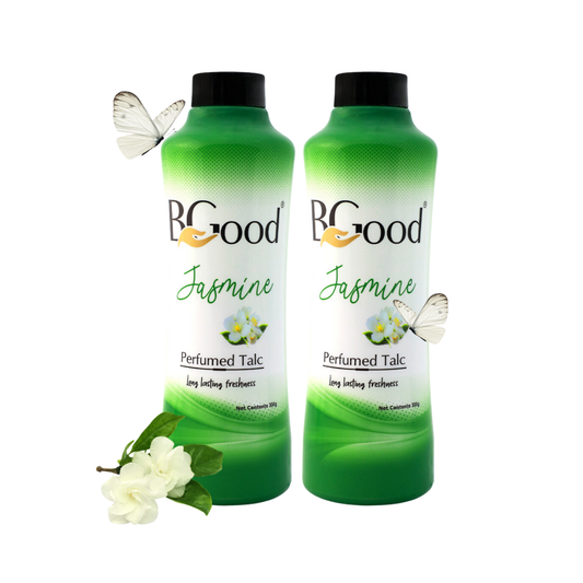 BGood | Jasmine Perfumed Talcum Powder 300ml x 2 Pack | Suitable for All Skin Type