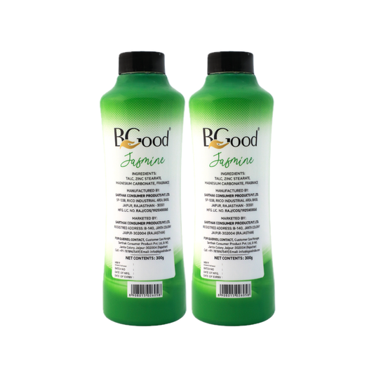 BGood | Jasmine Perfumed Talcum Powder 300ml x 2 Pack | Suitable for All Skin Type