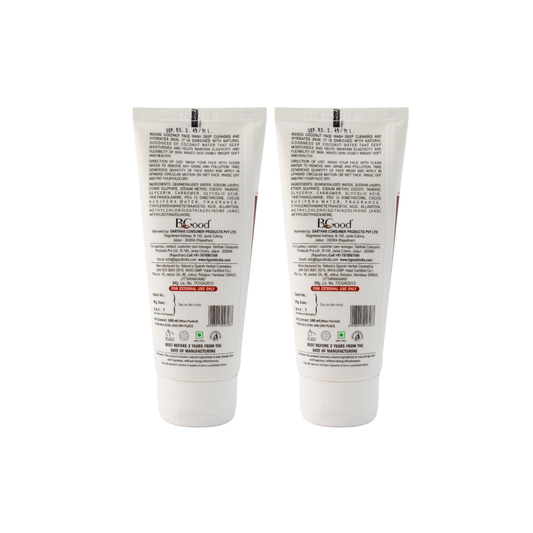 BGood | Coconut Hydrating Face Wash – 100ml x 2 Pack | Paraben Free Unisex Facewash