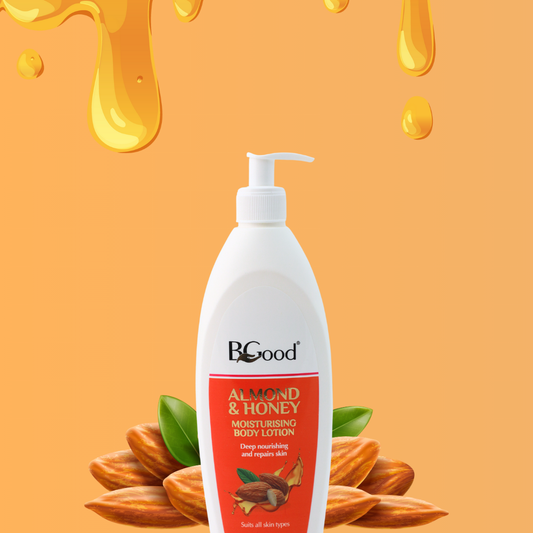 BGood | Almond & Honey Moisturising Body Lotion – 500ml Bottle | Lotion for Women & Men