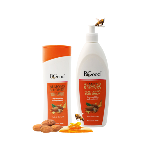 BGood| Almond & Honey Moisturising Body Lotion – 500ml + 300ml Pack | Lotion Cream for Women & Men