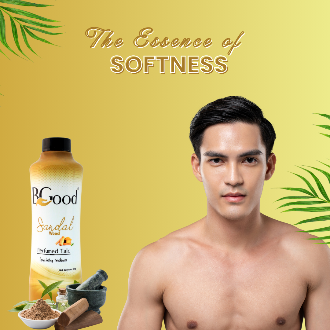 BGood | Sandal Wood Perfumed Talcum Powder 300 gm x 5 Pack | Suitable for All Skin Type