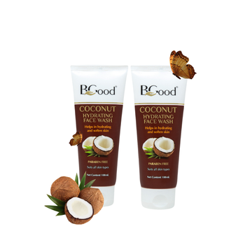 BGood | Coconut Hydrating Face Wash – 100ml x 2 Pack | Paraben Free Unisex Facewash