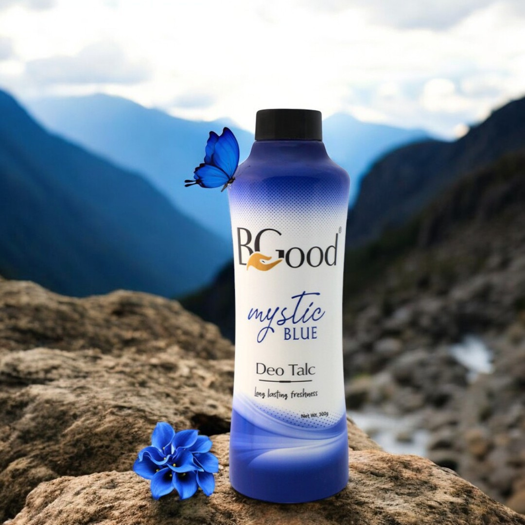 BGood | Mystic Blue Talcum Powder For Body & Face 300gm x 3 Pack | Suitable for All Skin Type