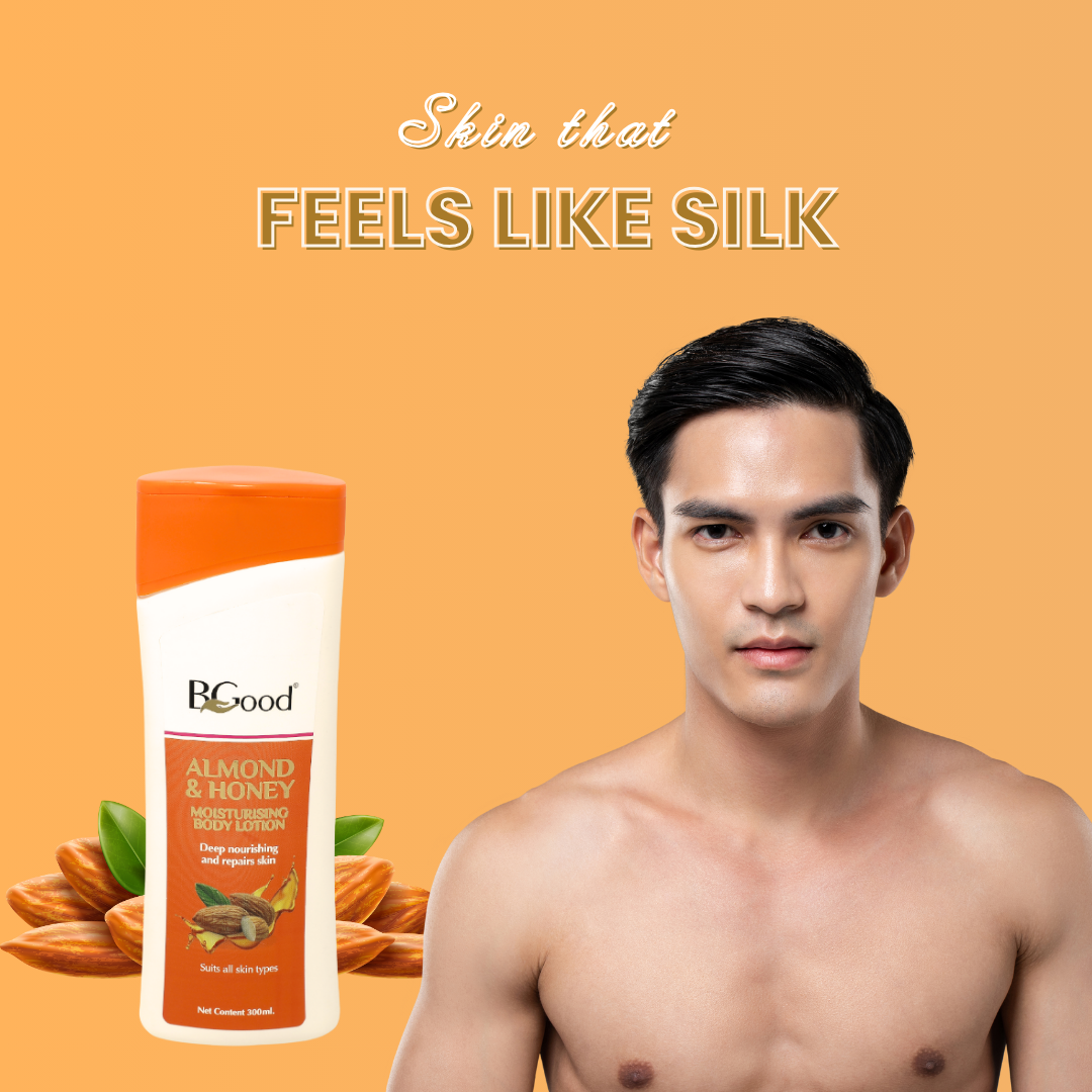 BGood | Almond & Honey Moisturizing Body Lotion – 300ml  | Lotion Cream for Women & Men