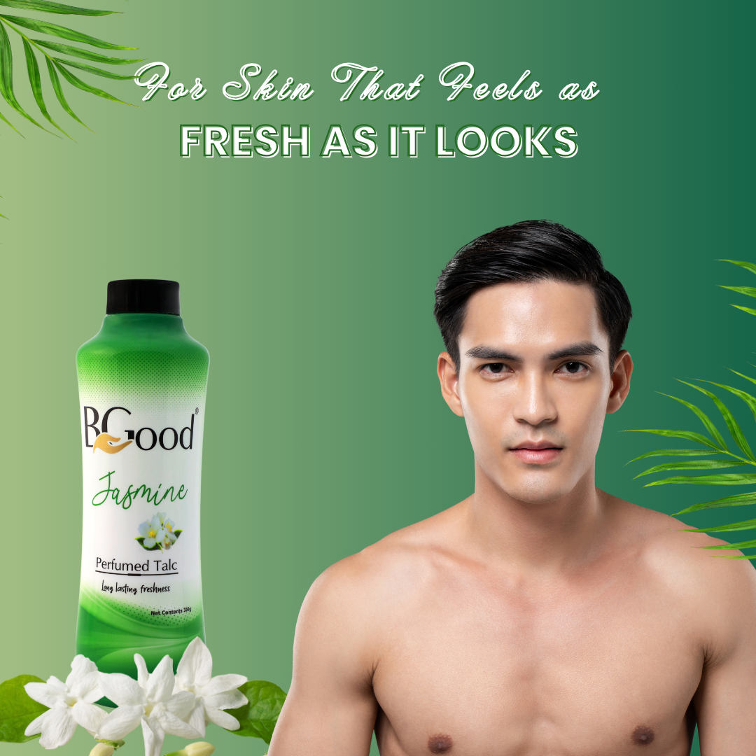BGood | Jasmine Perfumed Talcum Powder 300gm x 5 Pack  | Suitable for All Skin Type