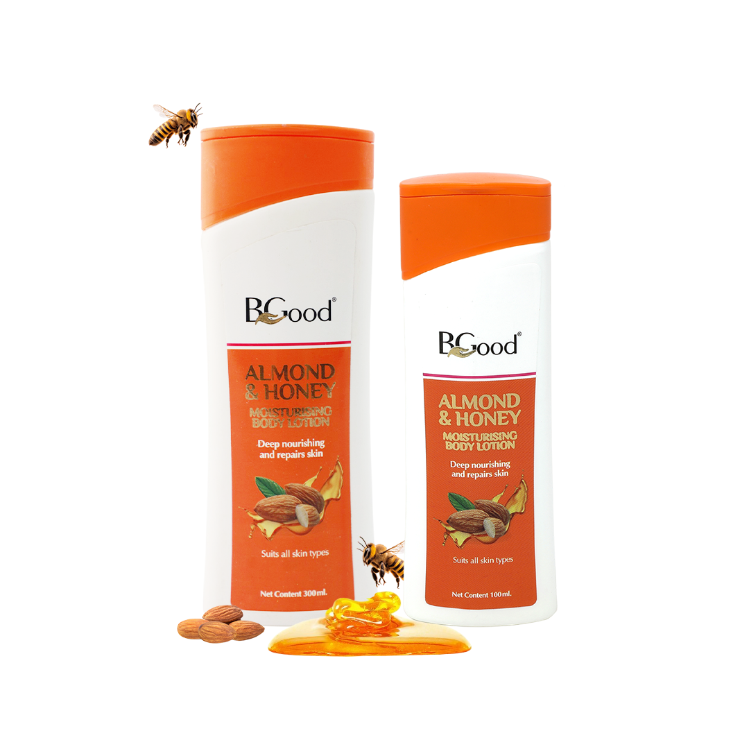 BGood | Almond & Honey Moisturising Body Lotion – 300ml + 100ml Pack | Lotion for Women & Men