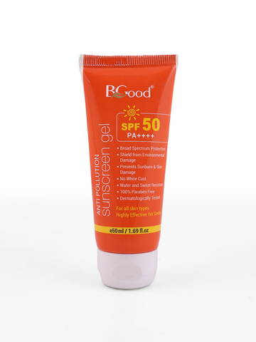 Bgood Anti Pollution Sunscreen Gel with Spf 50 for Daily Sun Protection