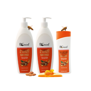 BGood | Almond & Honey Moisturising Body Lotion – 500ml x 2 & 300ml Pack | Lotion Cream for Women & Men