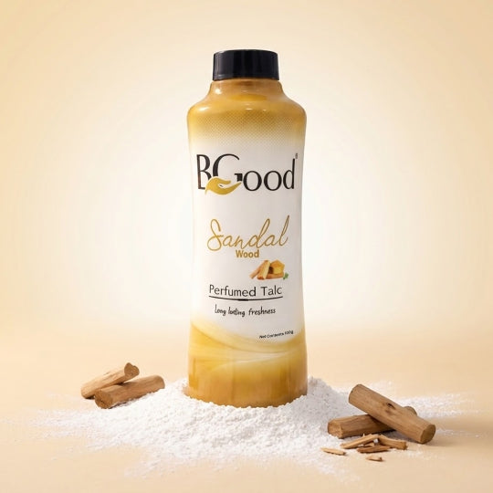 BGood | Sandal Wood Perfumed Talcum Powder 300 gm x 3 Pack | Suitable for All Skin Type